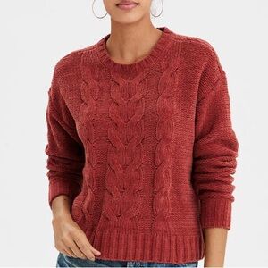 ae cable knit pullover